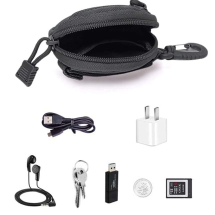 Every Day Carry (EDC) Tactical Pouch with interior storage for keys, chargers, and earphones.