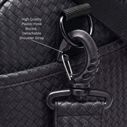 Limited Edition Kaze Woven Duffel Bag & Travel Bag, featuring high quality plastic hook buckle and detachable shoulder strap.