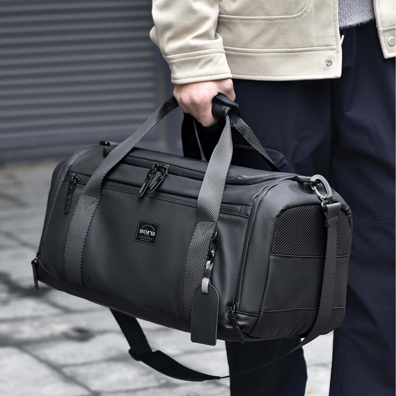 Kaizen Duffel Bag & Gym Bag with Shoe Compartment – Sōru