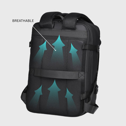 Jobu Backpack Waterproof Travel Bag with breathable design for comfortable carrying on adventures.