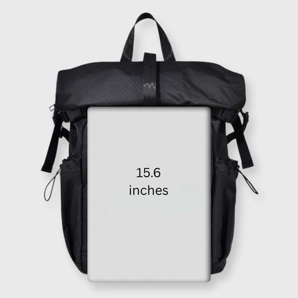 Sora Backpack for Biker, Mountain Climbing showing 15.6 inches display area for laptop or gear.